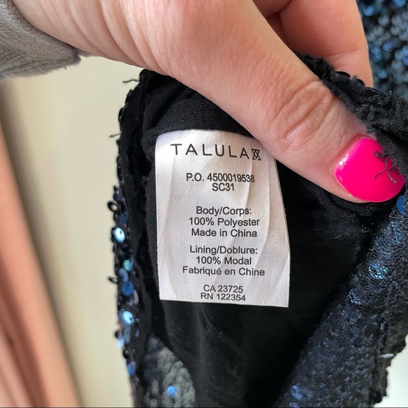 Aritzia Talula blue sequin tank top size XS - Picture 4 of 5